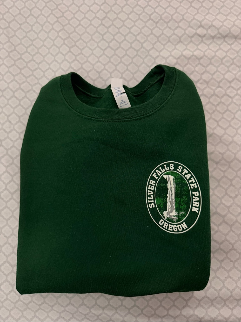 Silver Falls State Park Oregon Green Graphic Crewneck